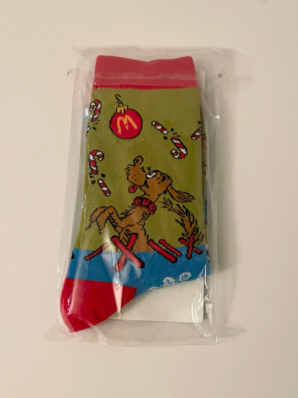 McDonald's Canada The Grinch 2025 Socks Adult One Size Blue Green Color